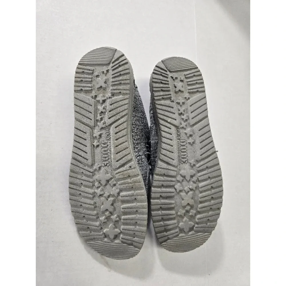 Hey Dude Wally B Sox Mens 11 Grey Excellent Knit Slip On Loafers 111033000